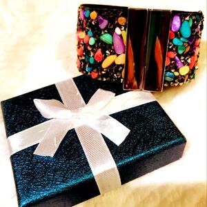 😎 3/$25 Bundled Women's Colorful Stone Bracelet with Magnetic Closure